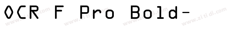 OCR F Pro Bold字体转换